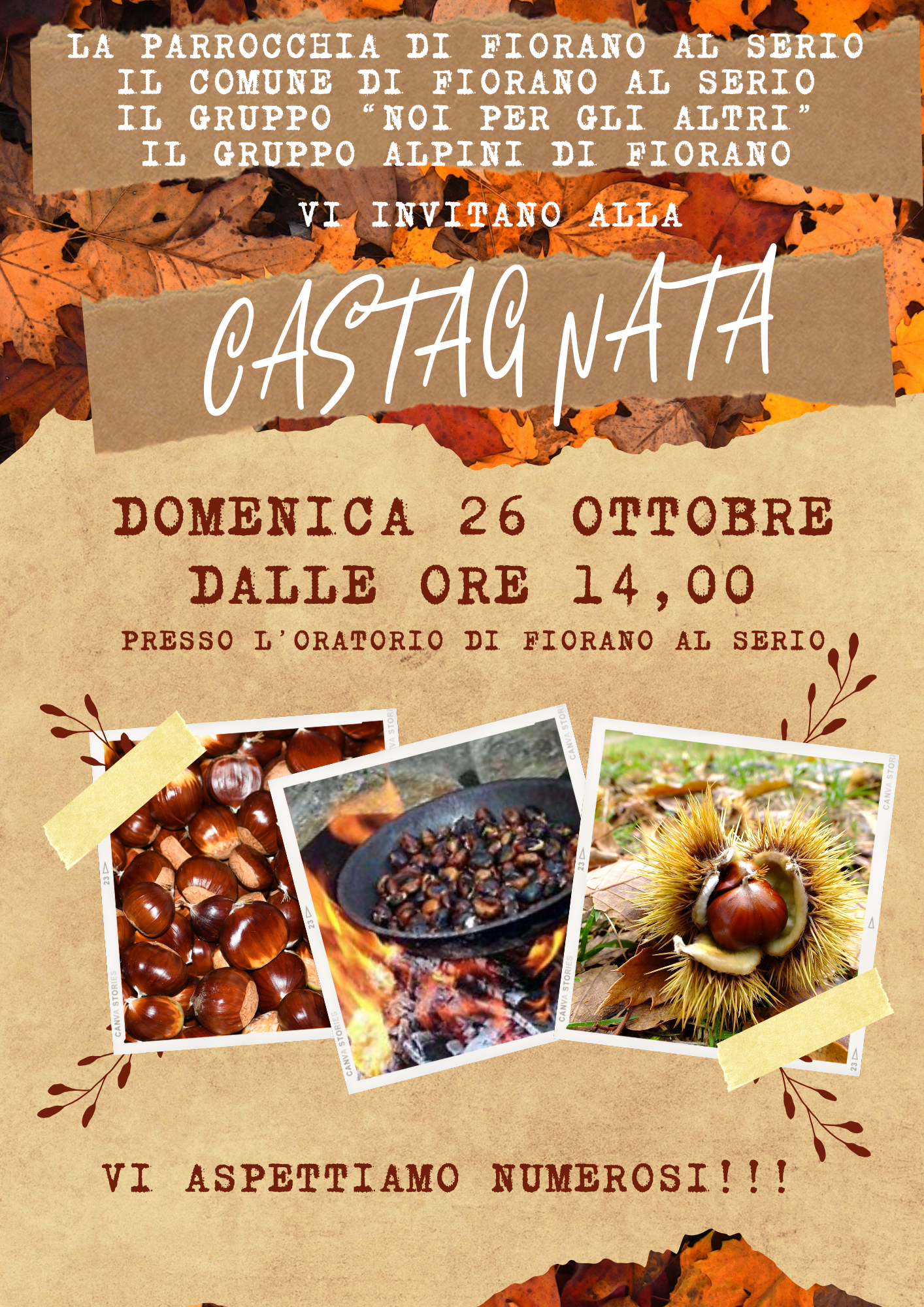 Tradizionale castagnata presso l'oratorio