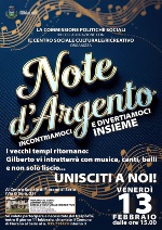 Incontriamoci e divertiamoci insieme! Venerdì 13 febbraio dalle ore 15.00 Centro Sociale di Fiorano al Serio 