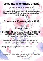 Domenica 27 settembre ore 10.00 Parrocchia di San Giorgio